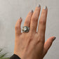 925 Sterling Silver Moonstone 3 Stone Boho Statement Handcrafted Ring