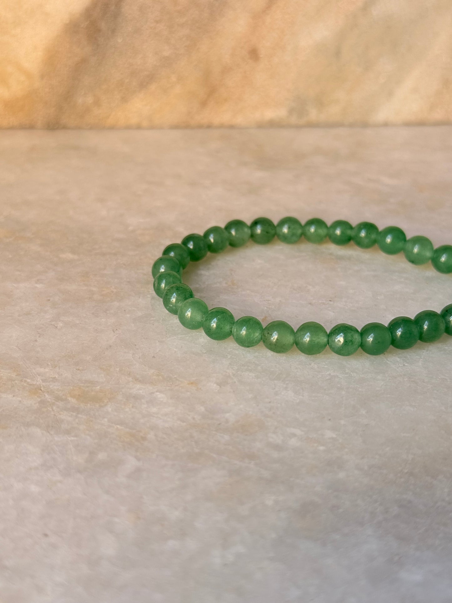Green Aventurine Dark Natural Crystal 6mm Bracelet