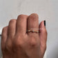 Gold Vermeil and white topaz ring with golden hour glow