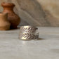 925 Sterling Silver Bohemian Hill Tribe Lavender Engraved Handcrafted Adjustable Ring