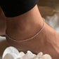 Snake dot pure silver anklet with delicate design