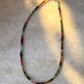 925 Sterling Silver Multi Tourmaline 4mm Rondelle Necklace