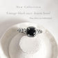 Black Onyx Heart Shaped Silver Ring