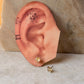 925 Sterling Silver Citrine Raw Uncut Prong Setting Studs Earrings