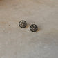 925 sterling silver Antique Plain Oxidised Mandala Boho Studs Earrings