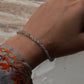Natural labradorite crystal bracelet with 3-4mm round faceted beads