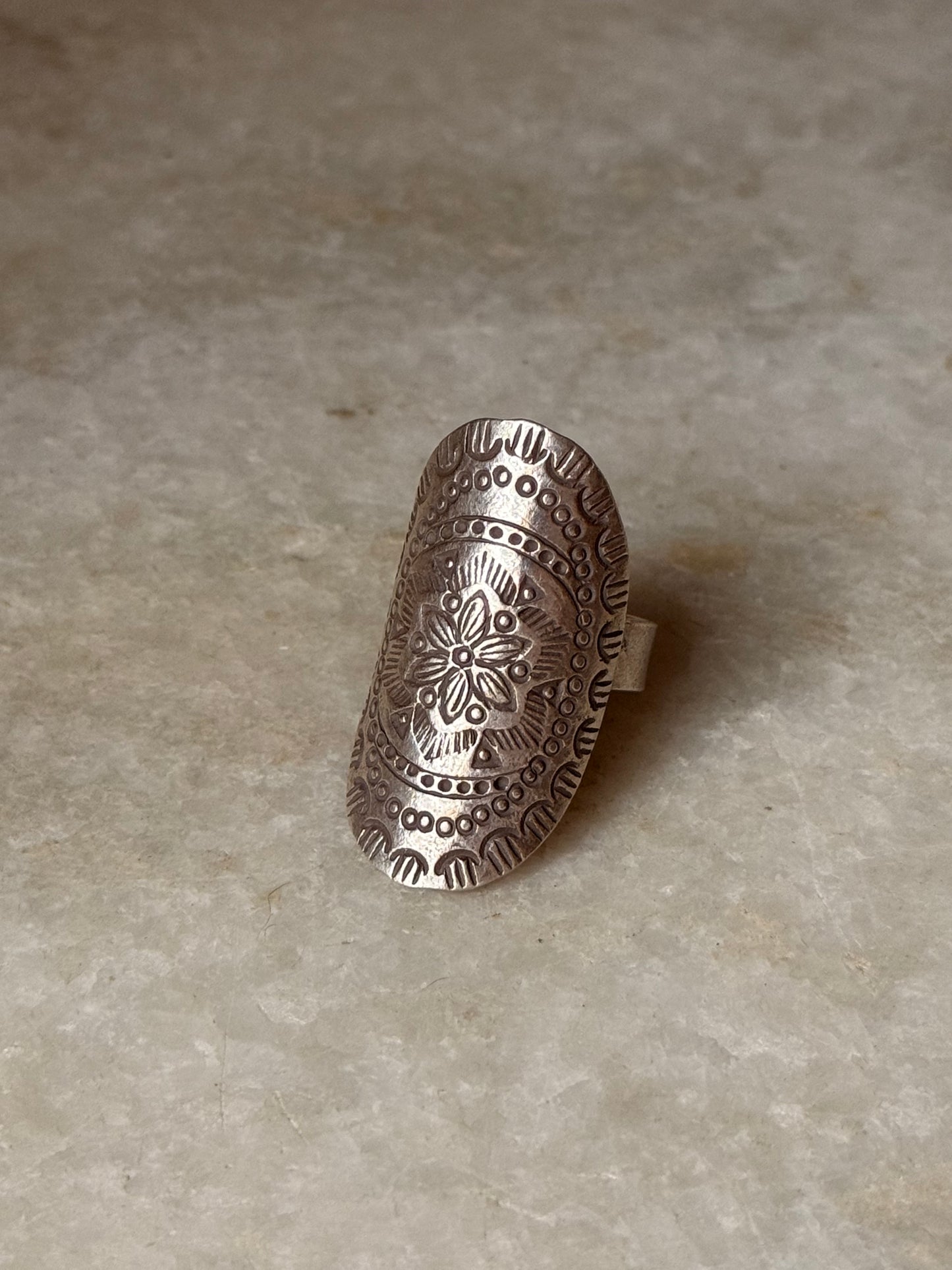 925 Sterling Silver Bohemian Imported Handcrafted Full Finger Adjustable Ring