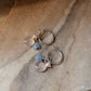 925 Sterling Silver Rose Quartz Heart, Opal Star and Fresh Water Pearl Handcrafted Hoops
