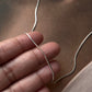 925 Sterling Silver Citrine Small Tiny  Crescent Moon Necklace - sleek snake chain