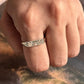 Charming sun symbol signet silver ring