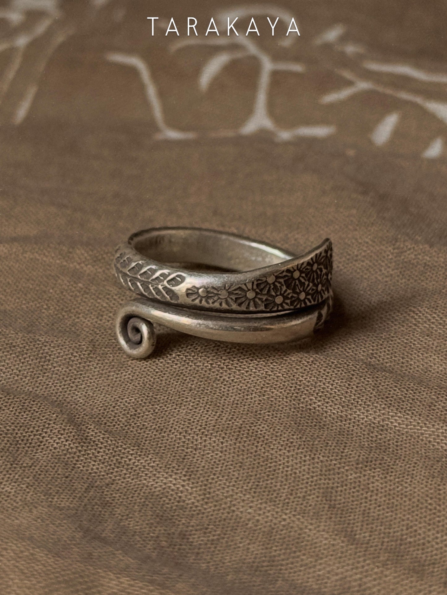 925 Sterling Silver Bohemian Hill Tribe Earth Song Spiral Handcrafted Adjustable Ring