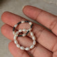 Natural Crystal Stretchy Fresh Water Pearl & Pyrite Pearl Rings