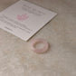 Natural Crystal Rose Quartz Dark Shade Band Ring
