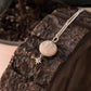 925 Sterling Silver Mother of Pearl Full Moon Face Carved White Topaz North Star Cable Dot Handcrafted Necklace
