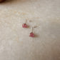 925 Sterling Silver Dyed Ruby Raw Uncut Prong Setting Studs Earrings