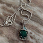 925 Sterling Silver Azurite Pear Wire Wrapped Handcrafted One of a Kind Pendant