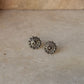 925 Sterling Silver Antique Plain Oxidised Boho Studs Earrings