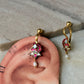 925 Sterling Silver Gold Plated Pink White Stone Kundan Polki & Fresh Water Pearls Charm Bugadi Ear Cuff