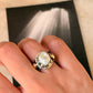 925 Sterling Silver Baroque Pearl Rustic Fusion Handcrafted Ring