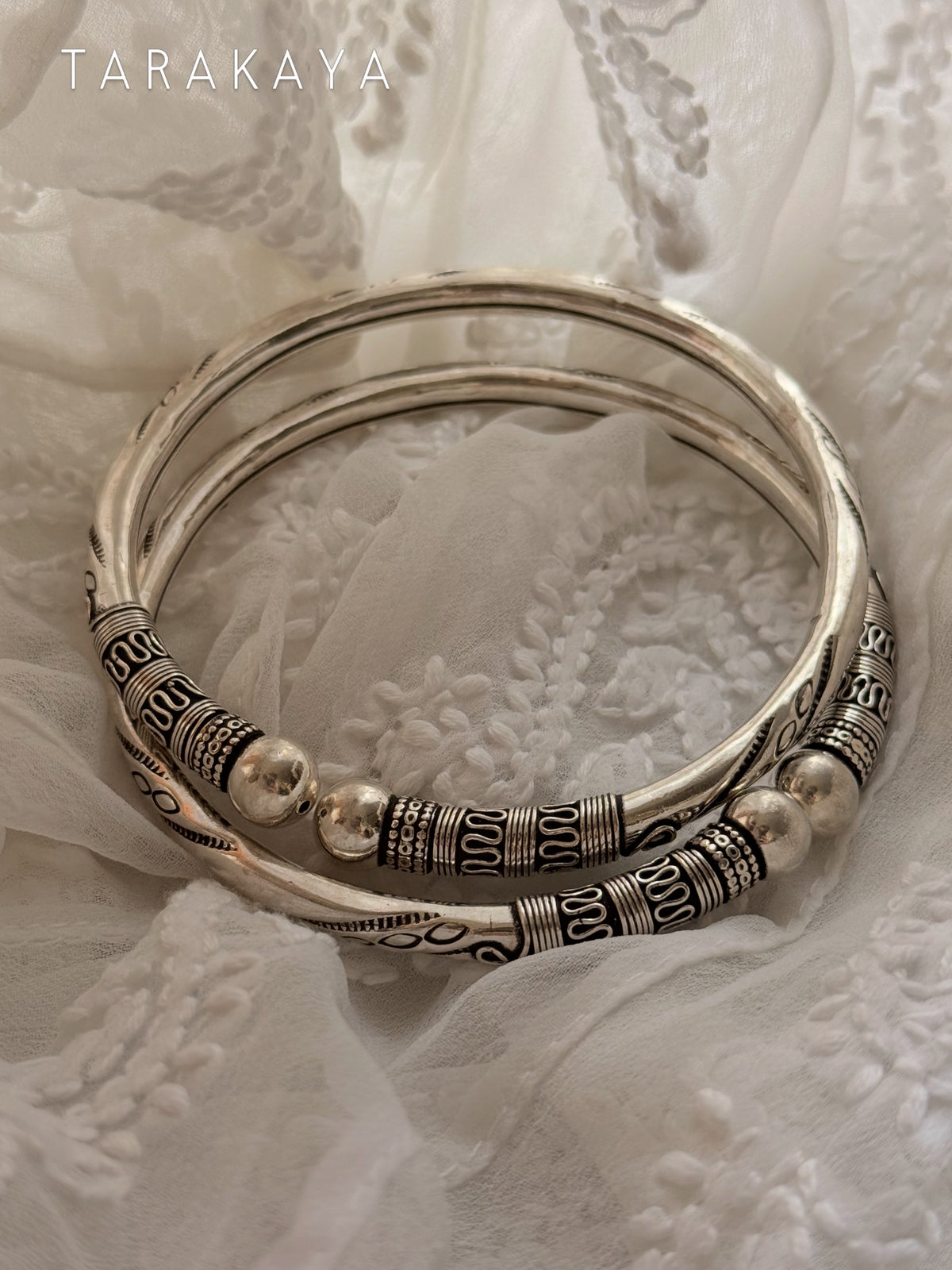 925 Sterling Silver Tribal Leg Kada - Design 2 Pure Daily Wear Single pc Anklet