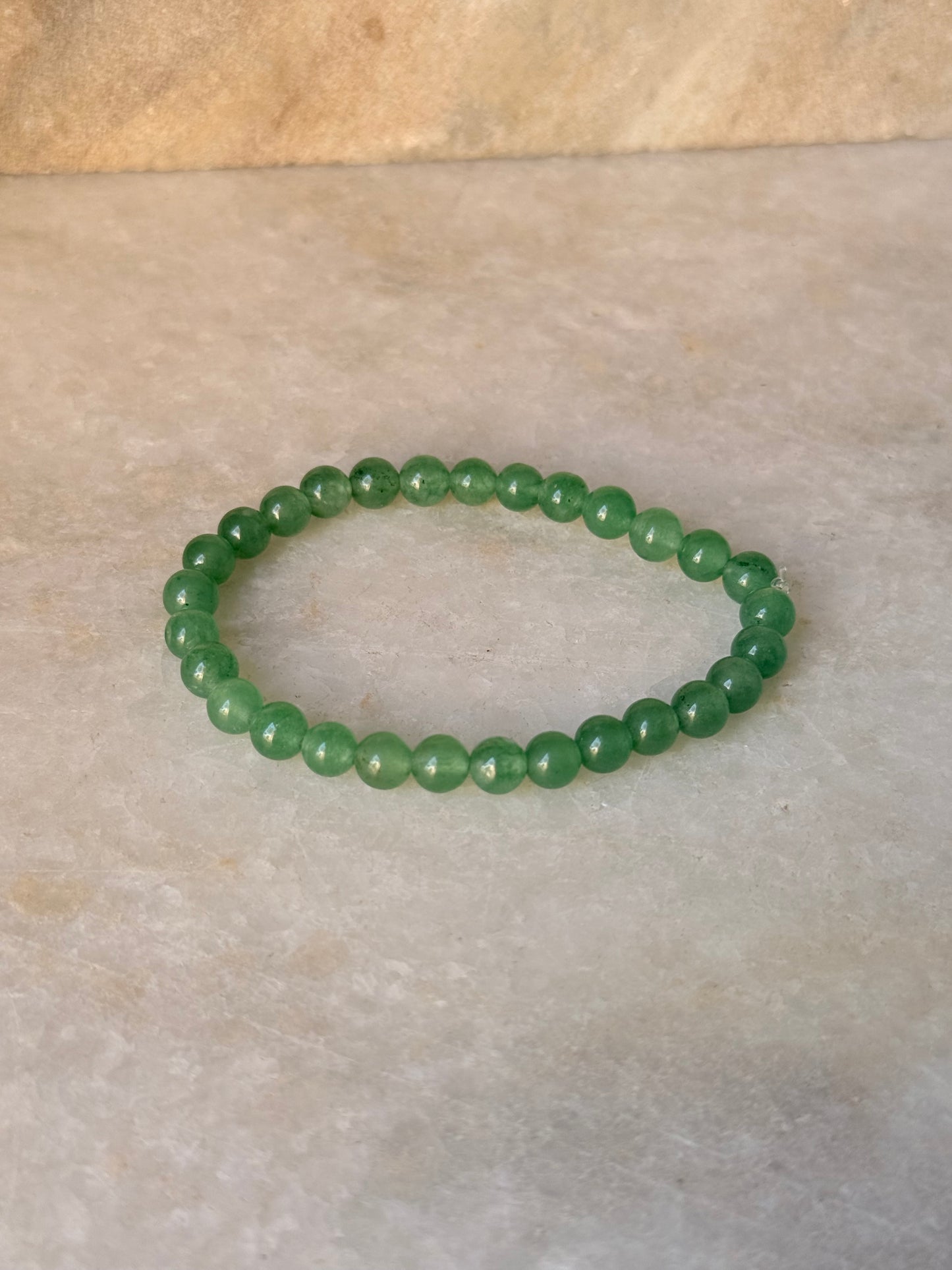 Green Aventurine Dark Natural Crystal 6mm Bracelet