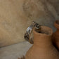 925 Sterling Silver Bohemian Hill Tribe Floral Engraved Spiral Adjustable Handcrafted Adjustable Ring