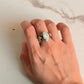 925 Sterling Silver Baroque Pearl Rustic Fusion Handcrafted Ring