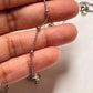 Elegant silver satellite chain featuring dot embellishments