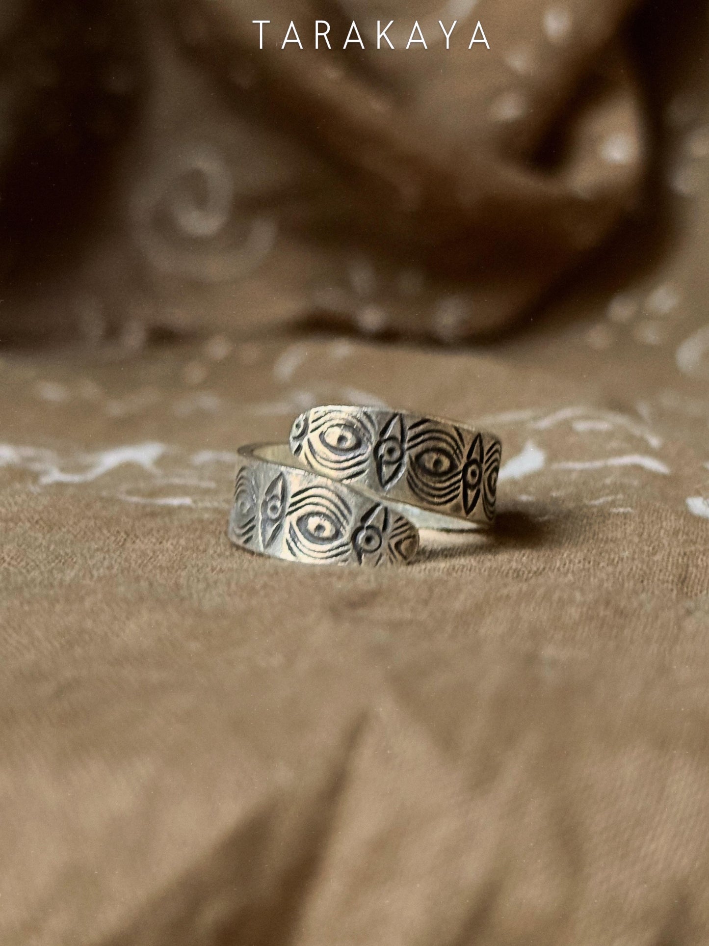 925 Sterling Silver Bohemian Evil Eye For Wander Hill Tribe Handcrafted Adjustable Ring