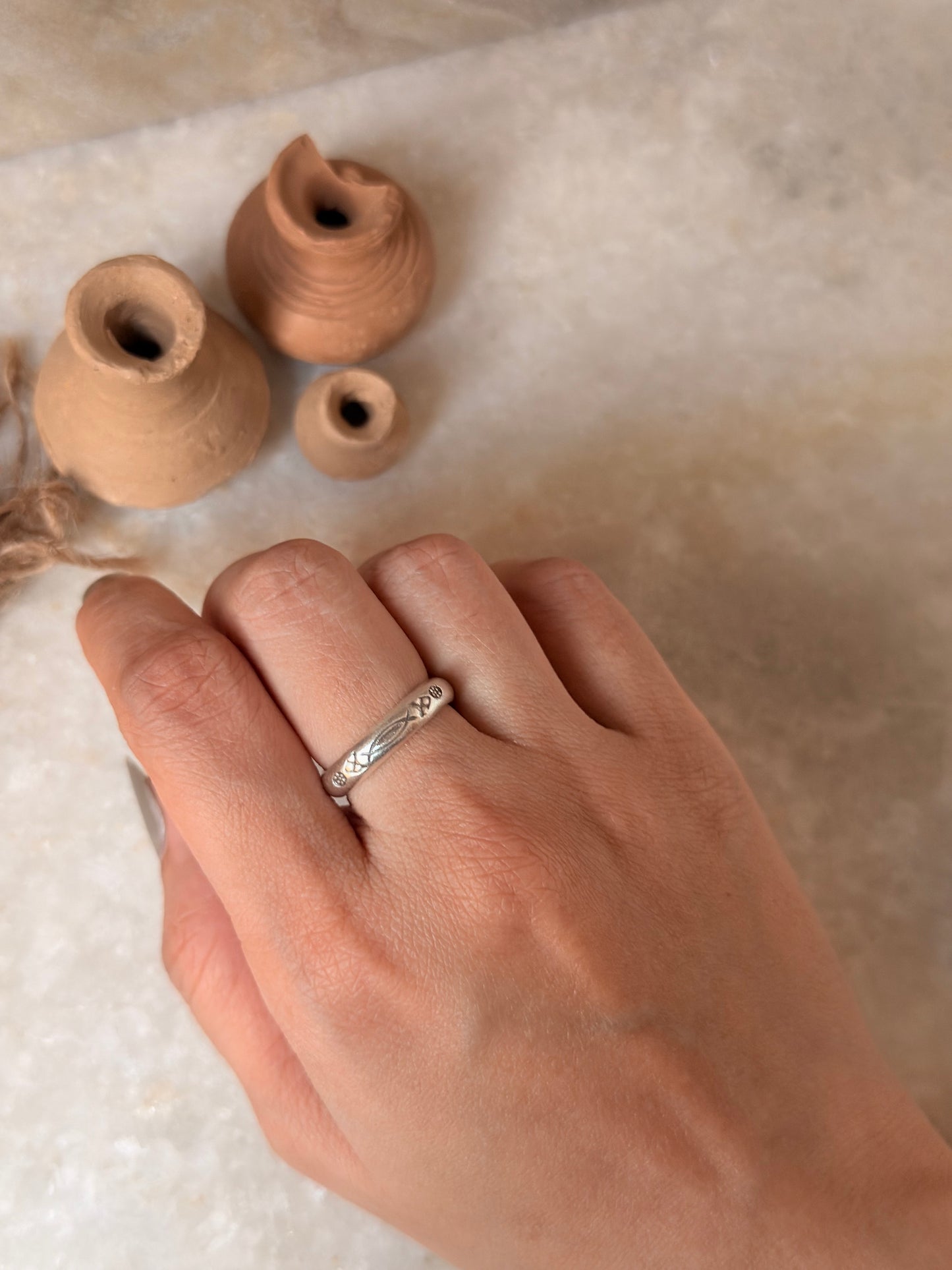 925 Sterling Silver Bohemian Hill Tribe Handcrafted Adjustable Ring