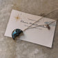 925 Sterling Silver Labradorite Half Moon Face Double Silver Star Handcrafted Necklace