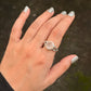925 Sterling Silver Rose Quartz Round Faceted Forest Ring