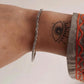 Elegant Antique Patterned Silver Bracelet