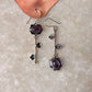 925 Sterling Silver Amethyst Forest Enchantments Mix Match Earrings