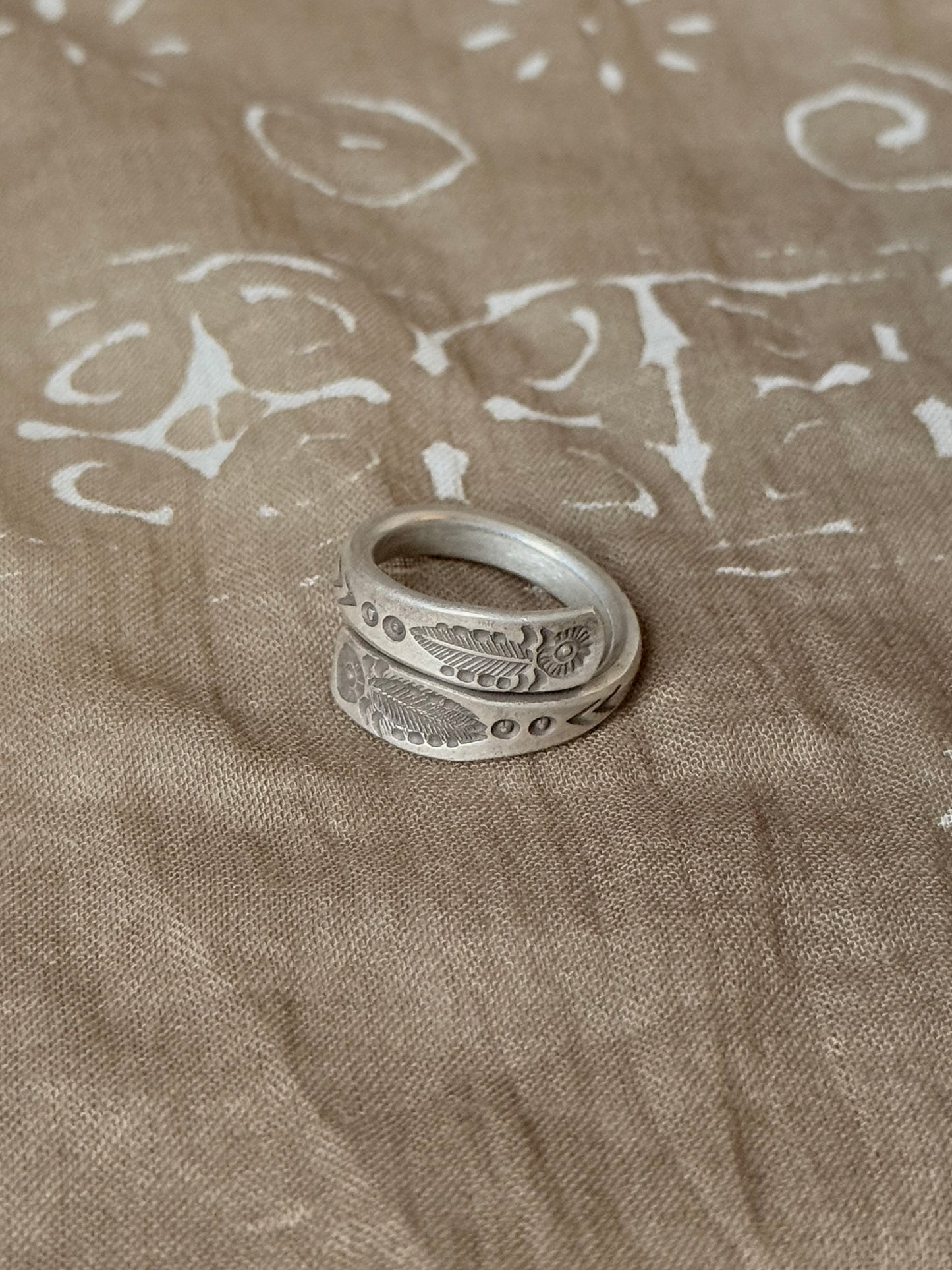 925 Sterling Silver Bohemian Hill Tribe Handcrafted Wild Sage Adjustable Ring
