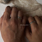 Handmade silver rings with vintage patterns for stacking