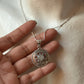 925 Sterling Silver Moonstone Round Boho Handcrafted One of a Kind Pendant