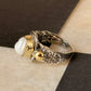 925 Sterling Silver Baroque Pearl Rustic Fusion Handcrafted Ring