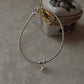 Sterling Silver 2mm Beads with White Topaz North Star Bracelet  