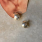 925 Sterling Silver Chunky Italian Dome Half Hoops Earrings