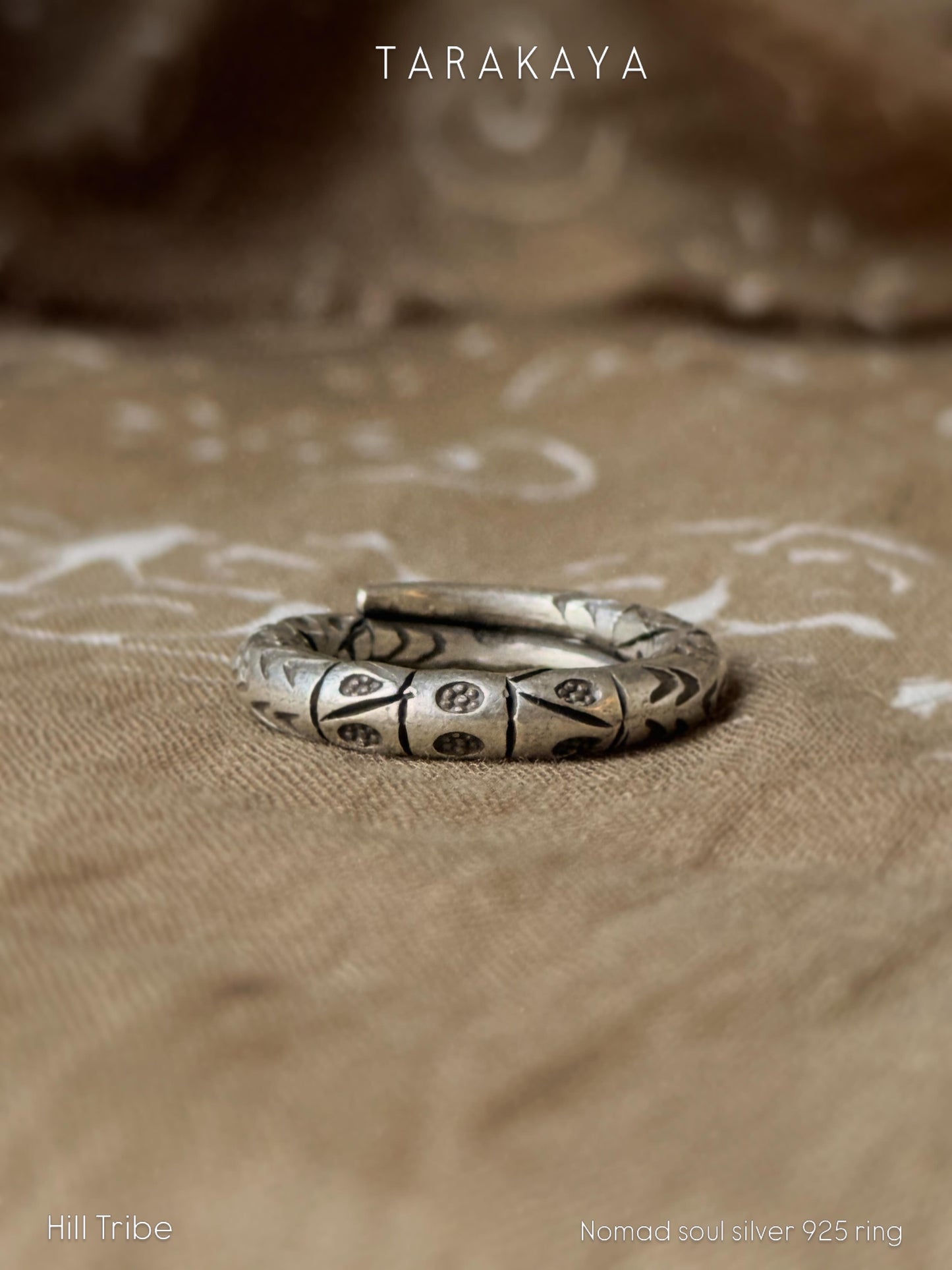 925 Sterling Silver Bohemian Hill Tribe Nomad Soul Handcrafted Adjustable Ring