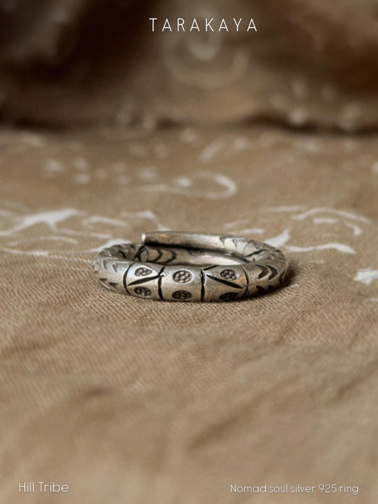 925 Sterling Silver Bohemian Hill Tribe Nomad Soul Handcrafted Adjustable Ring