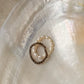 Natural Crystal Stretchy Smokey Quartz 2mm & Fresh Water Pearl Rings
