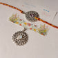 925 Sterling Silver Gemstone Mandala Rakhi - Reusable as Pendant Handcrafted Rakhi