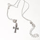 Vintage Italian Small Cross 925 Sterling Silver Pendant /Charm