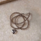 925 Sterling Silver Smokey Quartz 4MM Faceted Chunky Heart Necklace