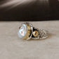 925 Sterling Silver Baroque Pearl Rustic Fusion Handcrafted Ring