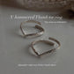 V hammered pure silver thumb toe ring