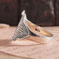 Elegant Silver Ring with Ocean Shell Pattern