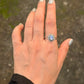 925 Sterling Silver Moonstone Oval Boho Ring